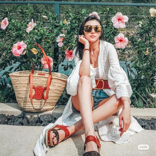 【大人気！セリーヌ】セリーヌ かごバッグ 偽物 トリオンフ バスケット Large Triomphe バスケット 192492CGG.04LU